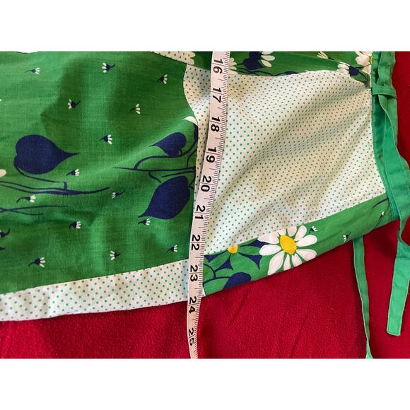 Vintage 70s patchwork wrap skirt midi reversible daisy boho prairie cottage core - Picture 8 of 9